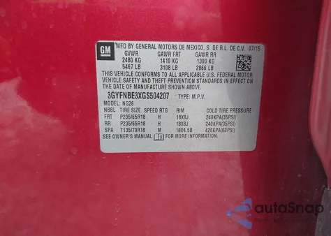 2016 Cadillac Srx Luxury Collection from USA, damaged, VIN 3GYFNBE3XGS504207